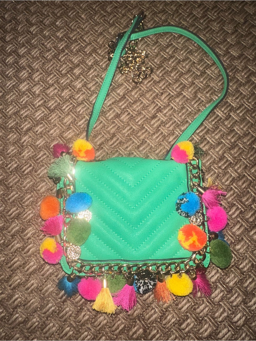 Aldo PomPom Quilted Boho Crossbodh